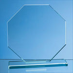 20cm x 20cm x 12mm Jade Glass Octagon Award