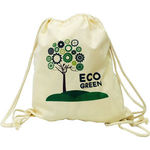 5oz Black Cotton Double Drawstring Bag