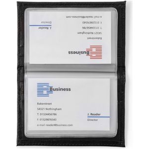 Business card holder -Metal Bonded Leather