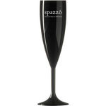 Reusable Plastic Champagne Flute (187ml/6.6oz) Black & White