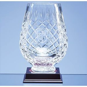 20cm Lead Crystal Panelled Tulip Vase