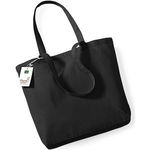 Westford Mill Organic Cotton Shopper with 58 cm handles in Black