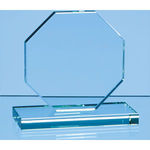 10cm x 10cm x 12mm Jade Glass Octagon Award