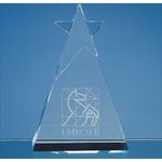15cm Optical Crystal Star Triangle Award
