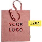 Recycled cotton shopping bag - Long handles (38x42 cm)