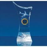 21cm Optical Crystal Pointed Slope Award