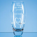 18cm Diamante Petit Vase with Heart Design in an attractive Gift Box