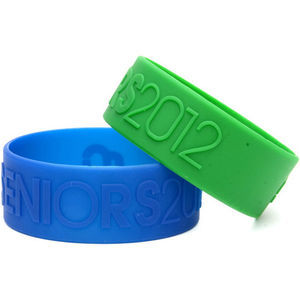 1 Inch Embossed Silicone Wristbands
