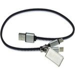 Charging cable zipper