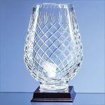 25cm Lead Crystal Panelled Tulip Vase