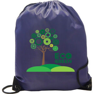 Burton Polyester Drawstring Bag in Navy Blue