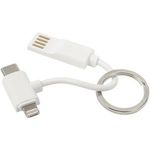 Keyring charging cable with 3 magnetic plugs