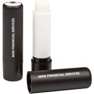 Lip Balm Stick Black Frosted Container & Cap Domed 4.8g