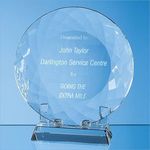 15cm Optical Crystal Facet Plate with Stand