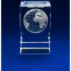 Crystal Glass Globe Paperweight or Award