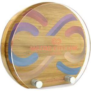 Bamboo Sunrise Award with Acrylic Face plate - large