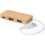 Bamboo USB hub 2.0 with USB type C