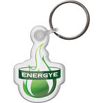 Bespoke Shaped Silver Finish Keyrings Single Sided