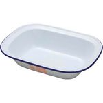 Enamel Oblong Pie Dish (220 x 165 x 50mm)