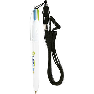 BIC 4 Colours Fashion ballpen + Lanyard