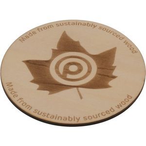 Wooden Coaster (90mm Diameter 3mm Thick)