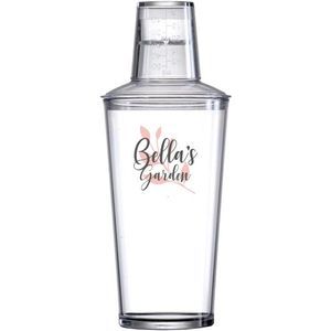 Manhattan Premium Plastic Cocktail Shaker - 3 Part - 585ml
