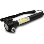 Emergency Torch 1 Led Cob Seat Belt Cutter Safety Hammer  Flint
