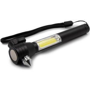 Emergency Torch 1 Led Cob Seat Belt Cutter Safety Hammer Flint