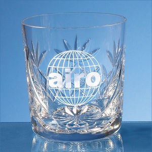300ml Blenheim Lead Crystal Panel Whisky Tumbler