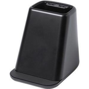 Wireless Charger 10W 2 USB Outputs Pen Holder Phone Stand