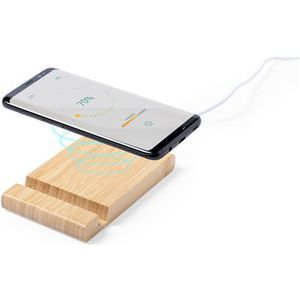 Bamboo wireless charger 5W phone stand tablet stand