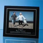 Black Surround with Silver Inlay Glass Frame for 7 inch x 5 inch Landscape Photo