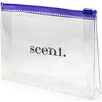 Clear PVC Purple Slide Zipper Bag