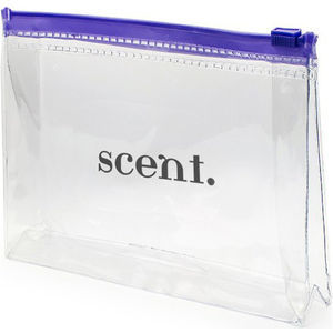 Clear PVC Purple Slide Zipper Bag