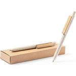 Wheat straw writing set ball pen and mechanical pencil - Bamboo Wheat Straw PP
