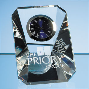 7cm Optical Crystal Wedge Clock