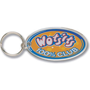 Printed stainless steel keyring