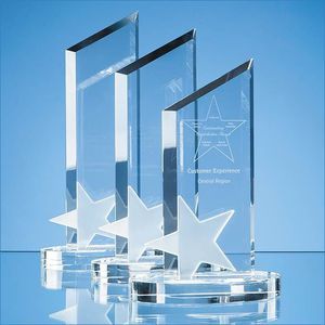 30cm Optical Crystal Peak with Frosted Star Award