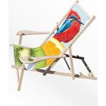 Custom Printed Deck Chair With Arms And Cup Holder