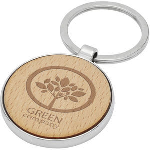 Avenue Moreno beech wood round keychain