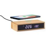 Bamboo wireless charger 5W multifunctional clock