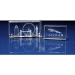 Crystal Rectangle Paperweight 3D Engraved
