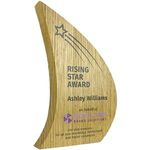 Small Real Wood Block Awards with Acrylic Face Plate - Simple Shapes