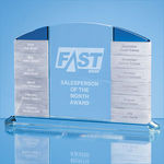 15cm x 22.5cm x 10mm Clear Glass 'Monthly' Arch Award with 12 x Winners Plaques