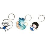 Keyrings - White Acrylic Bespoke 60 x 60mm