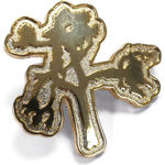 40mm 2 - Tone Sandblasted Pin Badge