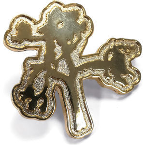 40mm 2 - Tone Sandblasted Pin Badge
