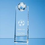 21cm Optical Crystal Football Rectangle Award