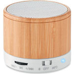 Round Bamboo Wireless Speaker