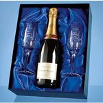 Double Champagne Flute Gift Set with a 75cl Bottle of Laurent Perrier Champagne